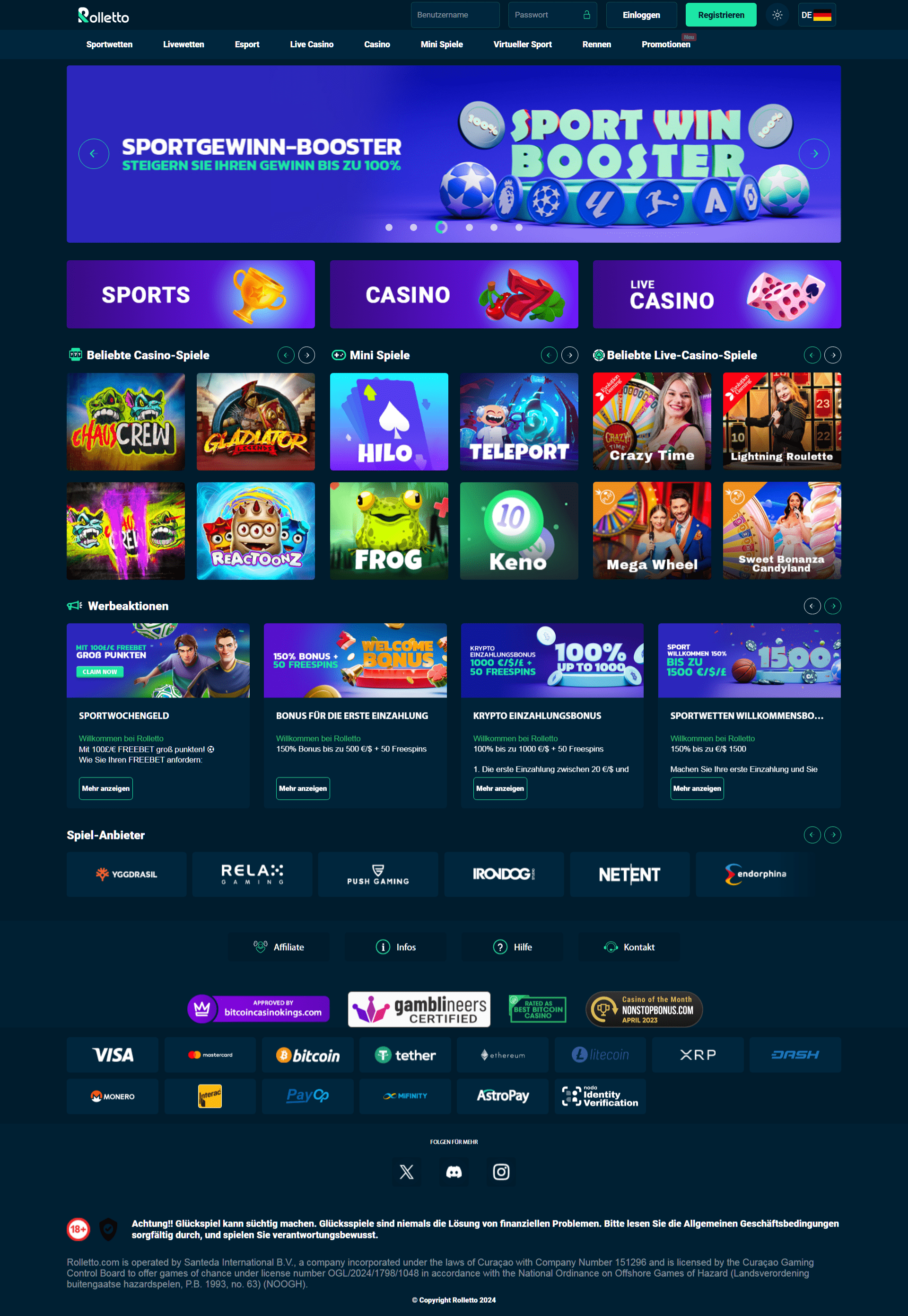 FireShot Capture 041 - Rolletto Sport & eSports Online Wetten, Live Casino, Spielautomaten_ - rolletto1.com
